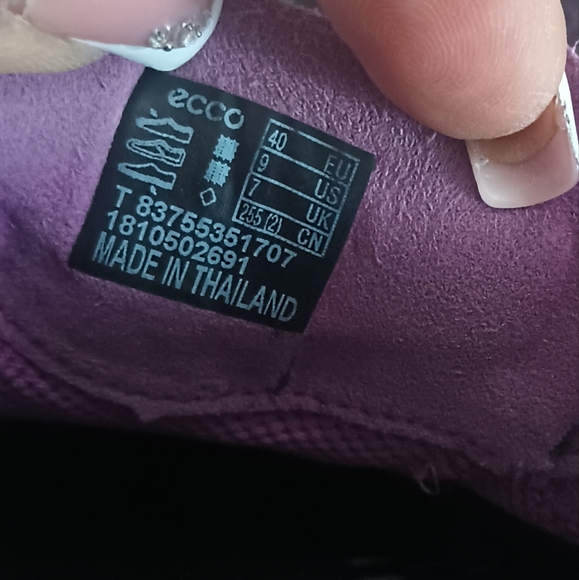 Ecco Biom Women's Sneakers Size US 9 EU 40 Black Purple Athletic Casual Shoes - Picture 12 of 12